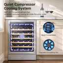 BODEGACOOLER 24 Inch Single Zone Wine Fridge, 41℉ to 72℉, Holds 52 Bottles, 24 inch wide