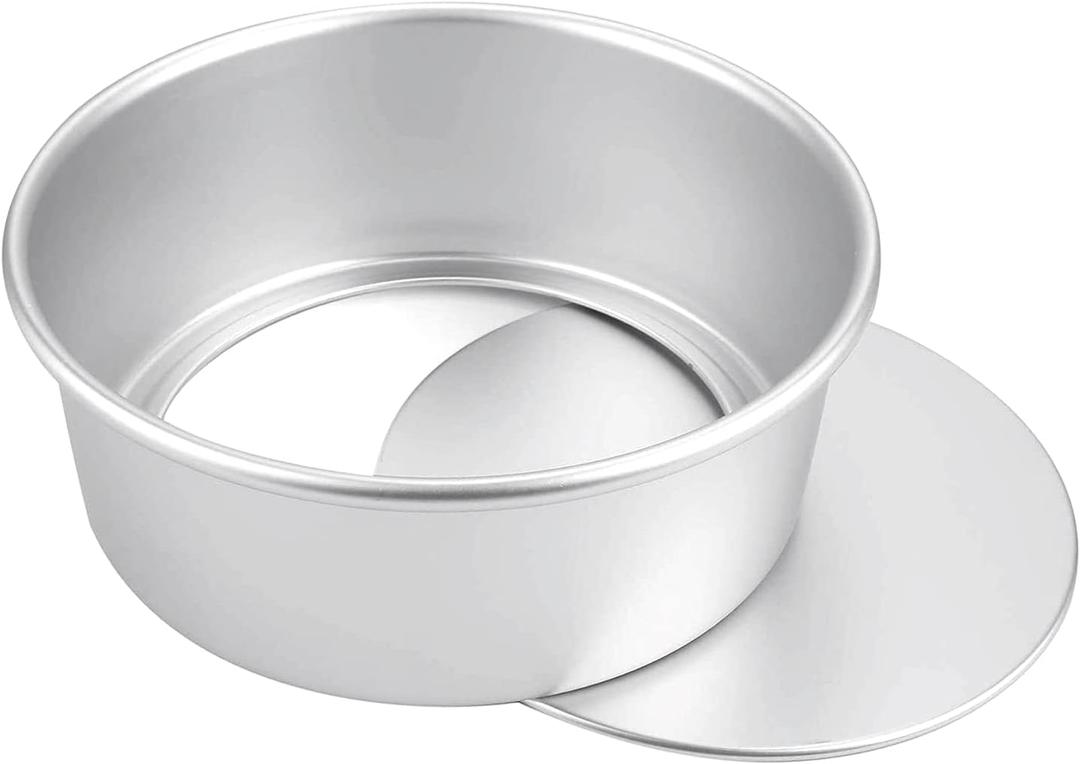 8 Inch Round Cake Pan, Non-Stick Cake Baking Pans with Removable Bottom, Aluminum Cheesecake Pan Chiffon Cake Mould