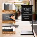 ORIENGEAR Chalkboard Signs with Stand, 43" x 19" Double-Sided Chalk Board, Chalk Board Sign Board with Accessories, Hanging Menu Board, Sandwich Board Signs Outdoor for Restaurant, Cafe, Wedding
