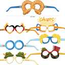 2 x HOWAF 26 Pack Oktoberfest Party Glasses Paper Glasses Funny Oktoberfest Fancy Dress Photo Booth Props for Kids Adults Bavarian German Beer Festival Oktoberfest Party Decoration Favors Supplies