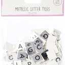 DCBS224 Essentials Alphabet Letters-Silver-Metallic-Scrabble Letters-150 Pieces-Uppercase Tiles for Card Making, DIY, Party, Papercraft, Home Dcor & Scrapbooking, One Size