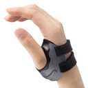 Velpeau CMC Joint Thumb Arthritis Support Brace - Soft & Hard Plastic Compose - with Thumb Compression Sleeve, Stabilizes Thumb CMC Joint Without Limiting Hand Function (Black, Right - Large)
