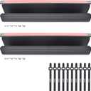 Cable Management Tray, Under-Desk, On-Wall or Side-of-Desk, 17x4x2.4, 2-PK, Hide & Organize Your Cables, Power Supplies and Power Strips, Bonus 10-Pk Cable Ties