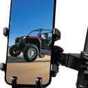 ZIDIYORUO UTV Phone Holder, Aluminum Alloy Heavy Duty Cell Phone Mount for UTV/SXS,360 Adjustable Mounting Bracket Fits 1.75-2 Roll Cage, 8 Claws Tightly Hold iPhones or 4.7-7.1" Devices