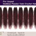 Goddess Passion Twist Crochet Hair 18Inch 8Packs Ombre Boho Passion Twist Hair Pre-twisted Crochet Passion Twist Hair Prelooped Boho Crochet Hair for Black Women (8 Packs, #1B/BUG,18inch)