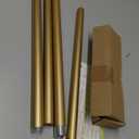 Gold Curtain Rods for Windows 48 to 84 Inch(4-7ft),1 Inch Adjustable Curtain Rod,Heavy Duty Window Rods,Decorative Swan Finials Drapery Pole,Telescoping Single Rod for Bedroom 36-88",Brass