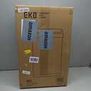 EKO Mirage-T 50 Liter / 13.2 Gallon Touchless Rectangular Motion Sensor Trash Can, Brushed Stainless Steel Finish (Matte Black)