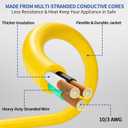 cismorvex 100ft Outdoor/Indoor Extension Cord with Lighted 10 Gauge Yellow