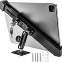 Security Car Tablet Mount, Industrial Heavy Duty Tablet Holder with Lock & Key, 360 Swivel Anti-Theft Stand for ELD/Semi Truck/Commercial Vehicle, for iPad Pro 12.9 Air 13, 9-14" Devices