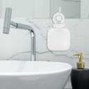 Alipis Wall-Mounted Suction Cup Soap Dispenser No Trace Liquid Bottle Container Refillable Bathroom Accessory for Shampoo Lotion Shower Gel 3.32X1X3.32 Inches