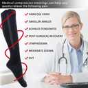 Ailaka Medical 15-20 mmHg Zipper Compression Socks Women Men, 10-13