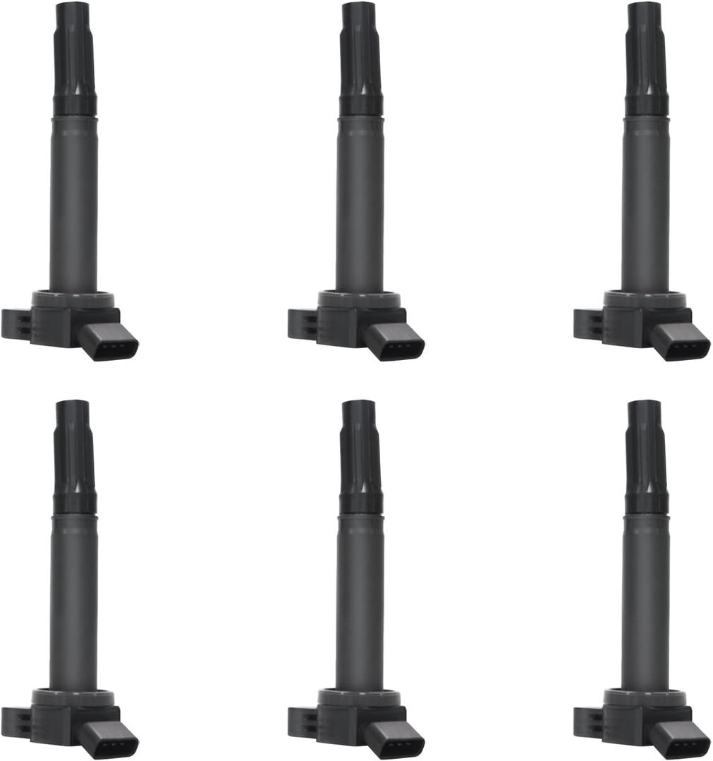 ITOM Ignition Coil Pack UF487 Compatible with Lexus GX460 ES300H, for Toyota 2010-2012 Sequoia Tundra Camry Avalon 2013-2015 2.5L 2009-2015 Highlander 2.7L L4 Coil Packs, Replace 90919-02255 Set Of 6
