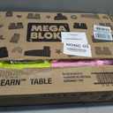 MEGA BLOKS First Builders Toddler Blocks Toy, Build n Learn Portable Activity Table with 30 Pieces and Built-In Storage, Pink, Kids Ages 1+ Years, 40.64 Cm X 13.34 Cm X 60.96 Cm