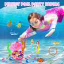 HUUIDY Pool Toys, Swim Diving Toys for Kids Set with Upgraded Shell Treasure Chest, Pool Mermaid with Storage Bag Pool Game Summer Beach Water Birthday Party Gift(Shell Box)