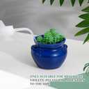 4 Sets African Violet Pots 4 Inch Self Watering Pot for Indoor Ceramic Self Watering Planter for Flower Lovers Ideal Plant Pot Thriving Flower Maintenance, Blue