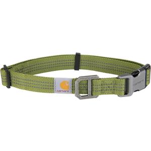 Carhartt Fully Adjustable Nylon Webbing Collars for Dogs, Reflective Stitching for Visibility, Light Moss (Nylon Webbing), Large