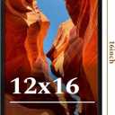 12x16 Picture Frame Set of 2, 12 x 16 Black Picture Frame with HD Plexiglas, 12 by 16 Poster Frame, Display Frame for Vertical or Horizontal, Presenting Spatial Aesthetics-Form & Light Series