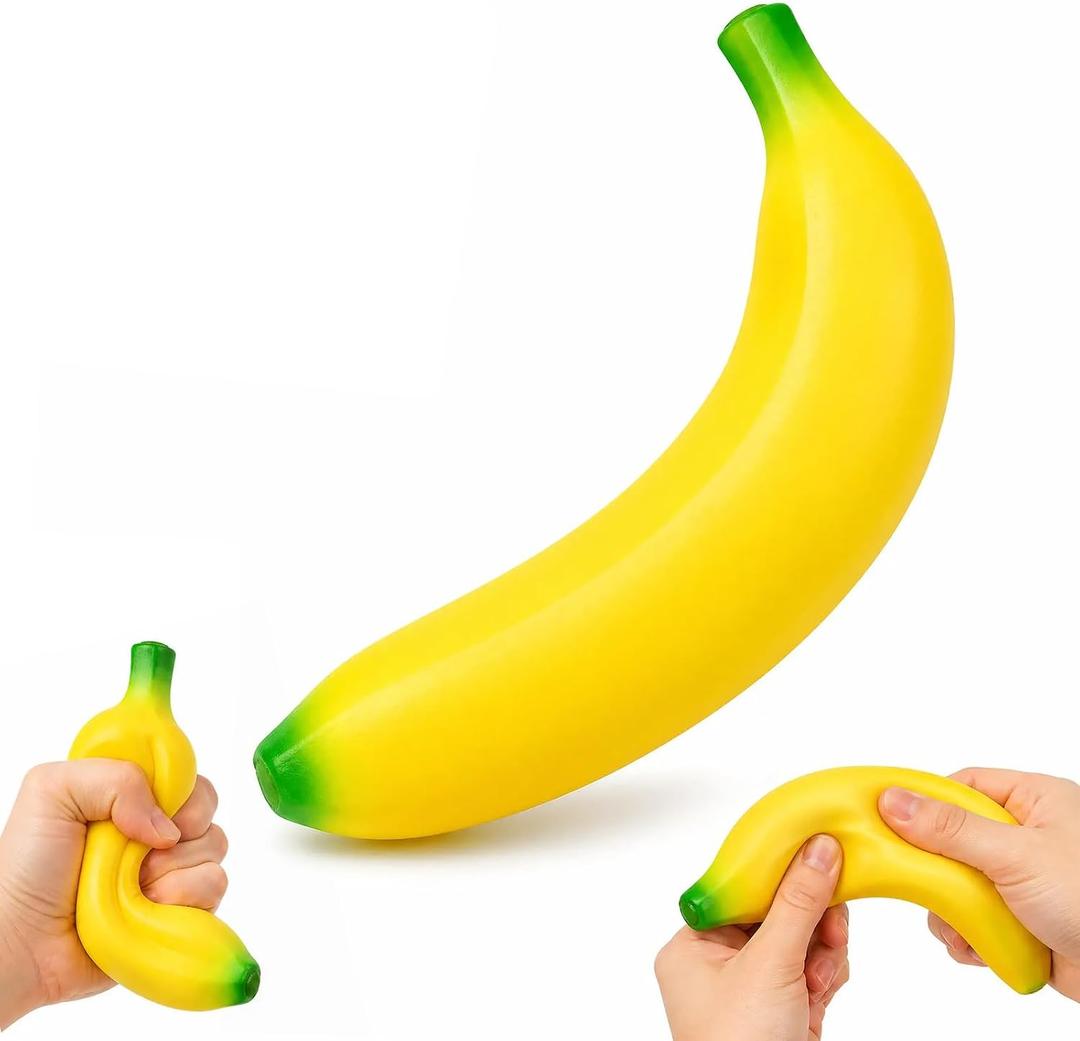 Bannana Squishy Toy,Banana Squishy,Banana Stress Toys,Lightweight Squeeze Toys Stress Relief Toys for Adults Party Favors Birthday Gift