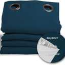 Moondream DecibelControl 3-in-1 Soundproof Curtain | Noise Reduction | Thermal Insulation | 100% Blackout | Patented Technology | Made in Europe | Grommet | 55" W x 84" L | Blue - Air Force MC56