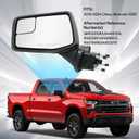 Driver Left Side Door Mirror for 2019-2024 Chevy Silverado 1500, with Heated Power Glass Manual Folding Convex Blind Spot Glass, Replace#GM1320583(5 Pins）