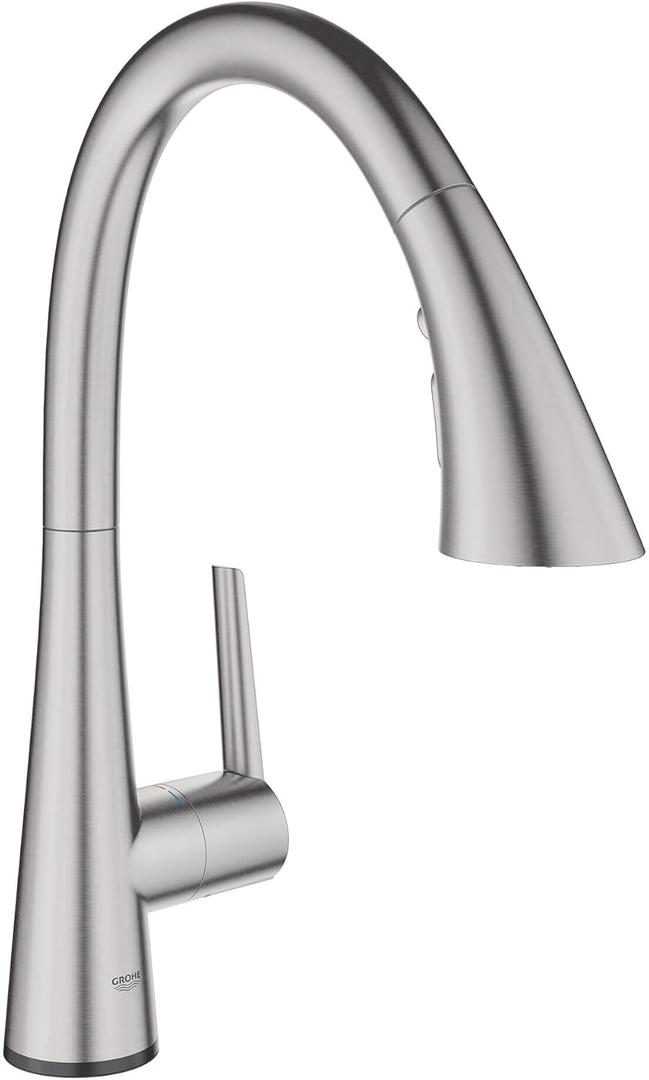 GROHE 30205DC2 Zedra Touchless Pull-Down Kitchen Faucet Supersteel (Stainless Steel)