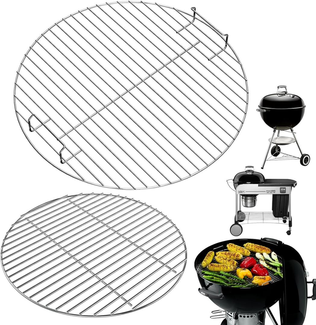 7435 7441 Grill Grate for Weber 22 Inch Kettle Charcoal Grill, 22" Cooking Grate for Weber Master Touch 22, Performer, Jumbo Joe Premium, Original Kettle Accessories, Stainless Steel Easy Clean