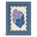 THKRLOF 5x7 Picture Frame with Real Glass, Wooden cute 5 x 7 Photo Frame with Wavy Mat for Tabletop and Wall Hanging, Blue, 1 Pack