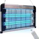 BAIMNOCM UV Light with Ozone 76 Watts (2x38W), UVC Disinfection Lamp w/Remote Control, Odor and Dust Mite Removal, Ultraviolet Light for Kitchen/Basement/Bathroom Black