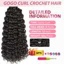 GoGo Curl Crochet Hair 12Inch 6packs Water Wave Crochet Hair GoGo Curl Crotchet Braiding Hair (12 Inch (Pack of 6), 4)