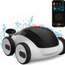 Higgsinno ezSpirit 01 Cordless Robotic Pool Cleaner, Lasts up to 240 Mins, Automatic Pool Vacuum with App,Ultra-fine Dual Filter Ideal for Above/In-Ground Pools up to 1,076 Sq.ft