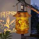 Mothers Day Gifts Solar Lanterns Outdoor Waterproof Hummingbird Solar Lights Garden Decor Gifts for Mom,Women,Grandma,Outdoor Light with Outside for Garden,Patio,Yard,Backyard,Porch