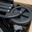 34'' Extra Long Collapsible Wagons Carts Foldable, 360LBS Heavy Duty Folding Beach Wagon Cart with Wheels, Portable Utility Outdoor Wagon for Grocery, Shopping, Garden, Sports, Camping, Black