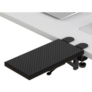 OUGIC Ergonomic Desk Extension Tray, 30 x 15 cm, Clamp Without Perforation, Foldable Keyboard Drawer Tray, Wrist Rest, Computer Stand, 15cm*30cm (Carbon)