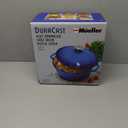 Mueller 6qt Enameled Cast Iron Dutch Oven, Heavy-Duty Casserole and Braiser Pan with Lid and Knob, Safe for All Cooktops, Aqua Blue