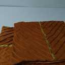 Tosleo Burnt Orange Velvet Throw Pillow Covers 20 x 20 inch Pack of 2 with Gold Leather Fall Decorative Couch Pillowcases Luxury Modern Pillow Cover for Living Room Bedroom Sofa Cushion Bed (20" x 20" (Pack of 2))