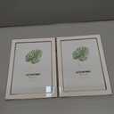 5x7 Double Picture Frame with White Enamel Finish, Gold Edge Metal Hinged Photo Frames, Real Glass Front Velvet Back, Display for Wall and Tabletop, Ideal for Wedding Couple Family Photos