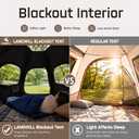 2/4 Person Blackout Easy Setup Instant Pop Up Tents for Camping, 110"L x 94.5"W x 56"H