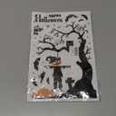 9 Sheets Halloween Window Sticker, 223 Patterns Halloween Window Cling Sticker Scary Castle Pumpkin Spooky Bat Halloween Window Clings Decals for Window Door Home Party Store