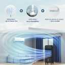 Windowless Portable Air Conditoners, 3-IN-1 Portable AC with Remote, 3 Modes 3 Speeds, 1Gal Tank & 12H Timer, 65 Oscillation, Fast Cooling Quiet Ventless Swamp Cooler for Room Home Office, Off White