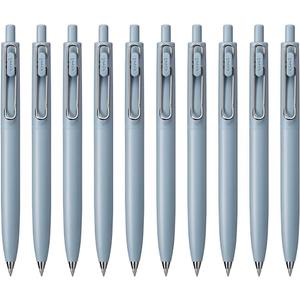 Uni-Ball One F, Gel Ink Ballpoint Pen, 0.5mm Fine Point, Faded Blue (Winter Frost), UMNSF05F.33, Pack of 10