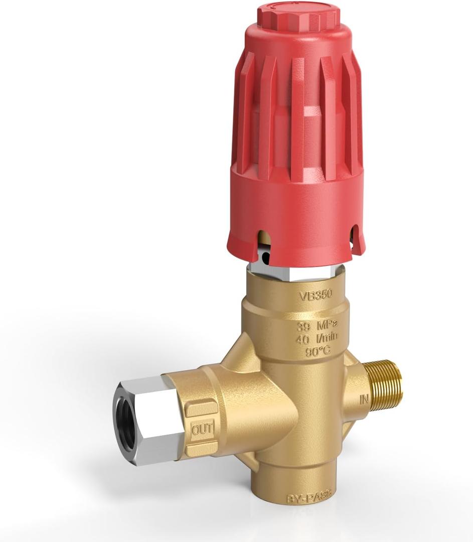 Upgraded 350 Unloader Valve for Pressure Washer Pump with Adjustable Knob, Compatible with AR, Comet, BE, Cat Series Pumps | Max 5650 PSI, 390 Bar, 10.5 GPM | OEM Bypass Valve Design