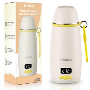 Portable Bottle Warmer for Travel, 212 Boil & 149 Pasteurization, 17.5oz Milk Warmer for Baby with Temp Control, 16000mAh Bottle Warmer On The Go, Portable Milk and Water Warmer