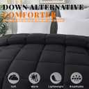 Cosybay Down Alternative Comforter (Black, King) - All Season Soft Quilted King Size Bed Comforter - Duvet Insert with Corner Tabs - Winter Summer Warm Fluffy, 102x90 inches
