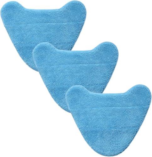 3 Pack Reusable Replacement Refills Steam Mop Pads Compatible with Hoover WH01100 WH20200, Microfiber Washable Cleaning Pads Fits for Vax S2 S2C S3 S3S, 12.6×8.7Inch