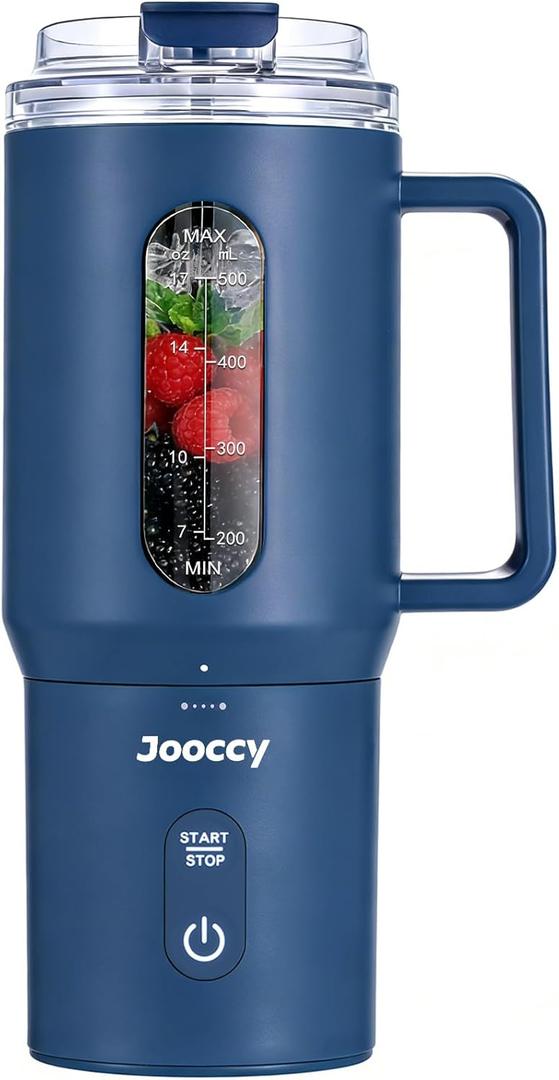 18oz Portable Blender, Cordless Travel Blender for Smoothie with Ice Crushing Blades, Auto Reverse Blending for Smoothie and Protein Shake