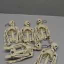 Feir 16" Skeletons Halloween Decorations – 5PCS Posable Full Body Skeletons with Movable Joints, Realistic Props for Outdoor Yard, Haunted House, Party & Indoor Halloween Decor