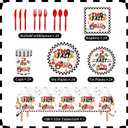 191PCS Two Fast Birthday Party Decortions, 2 Fast Birthday Decorations Includes Banner, Plates, Tablecloth, Cups, Balloons, Cake Topper, Boys Race Car Party Baby Shower Decorations Serve 24 Guests