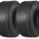 (2 Pack) 13x6.50-6 Tubeless Lawn Mower Tire, 13x6.5-6 Riding Zero Turn Lawnmower Smooth Turf Tyre, 4 Ply