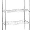 Amazon Basics 5-Shelf Adjustable, Heavy Duty Storage Shelving Unit on 4'' Wheel Casters, Metal Organizer Wire Rack, 30" L x 14" W x 64.8" H, Chrome