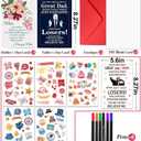 4 x TOYPOPOR Mother's Day Card, Happy Mother's Day Mom Gift, Father's Day Greeting Cards with Blank Cards, Envelopes, Stickers and Pens, Personalized Gift for Mom Dad Wife Husband from Daughter Son